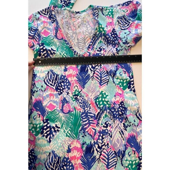 Lilly Pulitzer Beacon Dress Long Sleeve Quill Out V Neck Wm Size Small FLAWLESS - Picture 6 of 11